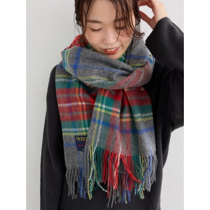 ルクールブラン le.coeur blanc TWEEDMILLチェックストール （ブラック）｜詳細画像