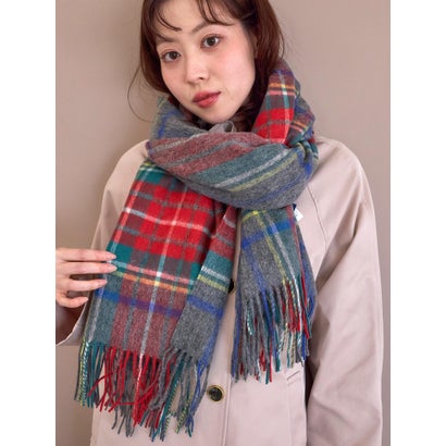 ルクールブラン le.coeur blanc TWEEDMILLチェックストール （ブラウン）｜詳細画像