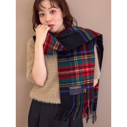 ルクールブラン le.coeur blanc TWEEDMILLチェックストール （ブラウン）｜詳細画像