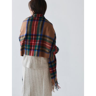 ルクールブラン le.coeur blanc TWEEDMILLチェックストール （ベージュ）｜詳細画像