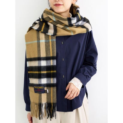 ルクールブラン le.coeur blanc TWEEDMILLチェックストール （ベージュ）｜詳細画像