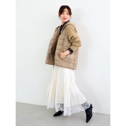 ルクールブラン le.coeur blanc TAION KNIT DOCKING DOWN JACKET （ブラック）｜詳細画像