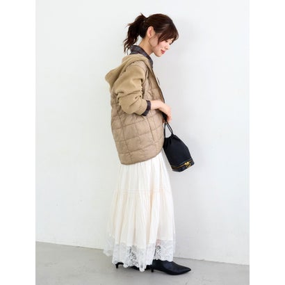 ルクールブラン le.coeur blanc TAION KNIT DOCKING DOWN JACKET （ブラック）｜詳細画像