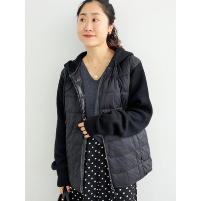 ルクールブラン le.coeur blanc TAION KNIT DOCKING DOWN JACKET （ブラック）｜詳細画像