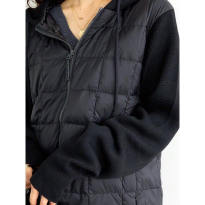 ルクールブラン le.coeur blanc TAION KNIT DOCKING DOWN JACKET （ブラック）｜詳細画像