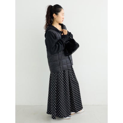 ルクールブラン le.coeur blanc TAION KNIT DOCKING DOWN JACKET （ブラック）｜詳細画像