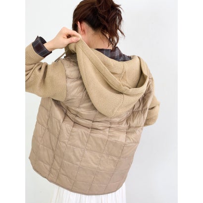 ルクールブラン le.coeur blanc TAION KNIT DOCKING DOWN JACKET （ブラック）｜詳細画像