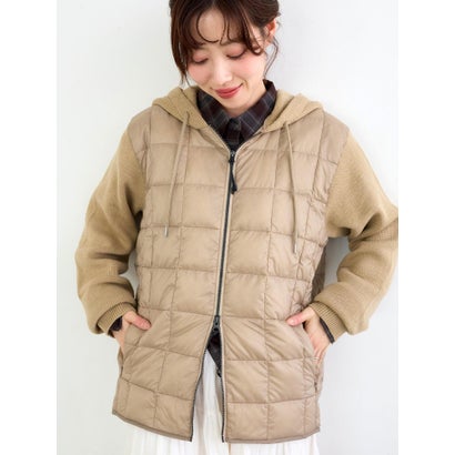 ルクールブラン le.coeur blanc TAION KNIT DOCKING DOWN JACKET （ブラック）｜詳細画像