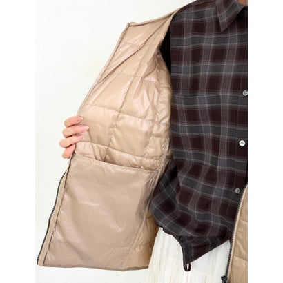ルクールブラン le.coeur blanc TAION KNIT DOCKING DOWN JACKET （ベージュ）｜詳細画像