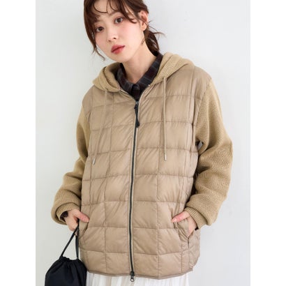 ルクールブラン le.coeur blanc TAION KNIT DOCKING DOWN JACKET （ベージュ）｜詳細画像