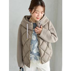 カットボンディングスムースタフタショートブルゾン （ブラウン）
