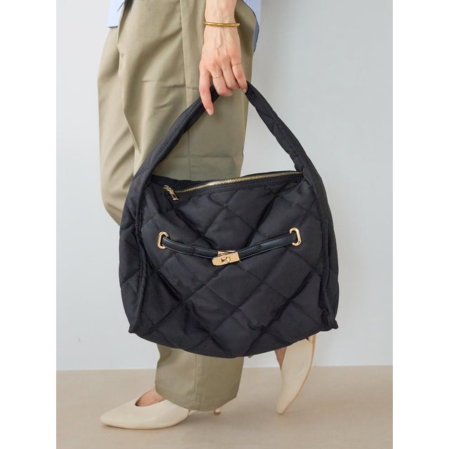 金具付キルトBag （ブラック）