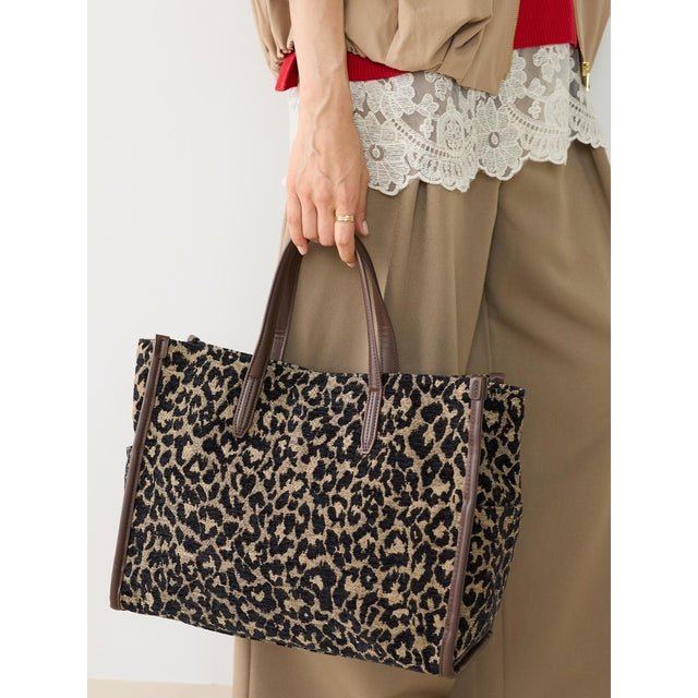 ジャガードスクエアBag （ブラウン）