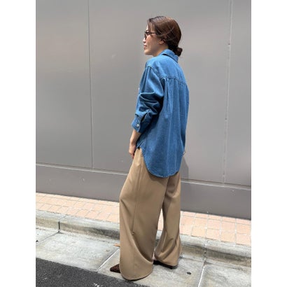 ビジューボタンデニムシャツ （ネイビー）｜詳細画像