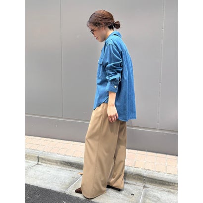 ビジューボタンデニムシャツ （ネイビー）｜詳細画像