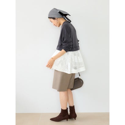 ルクールブラン le.coeur blanc TORRAZZO DONNAシアーペプラムトップス （グレー）｜詳細画像