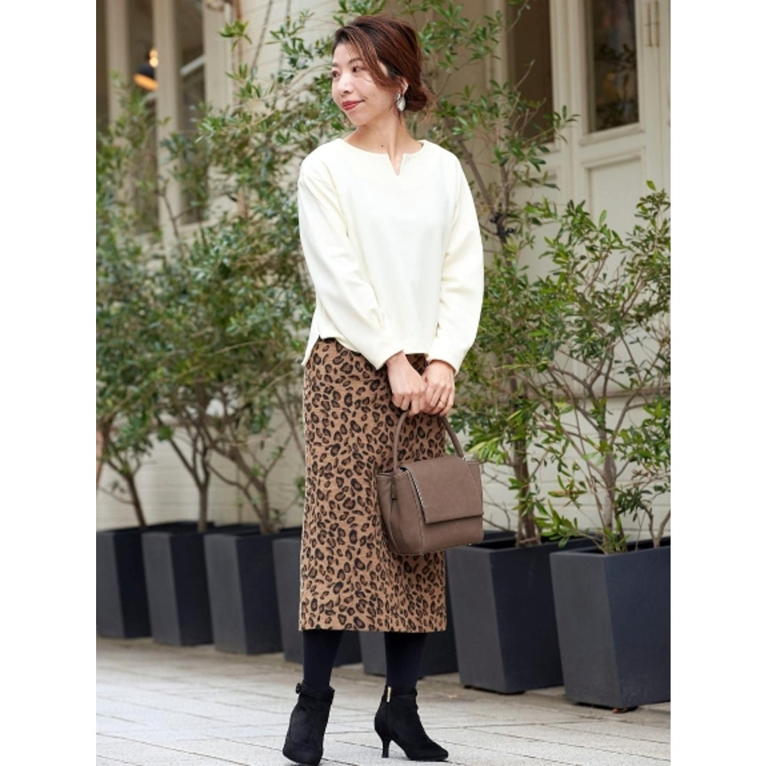 blanc レオパードタイトスカート （ベージュ柄） -靴＆ファッション通販 ロコンド〜自宅で試着、気軽に返品