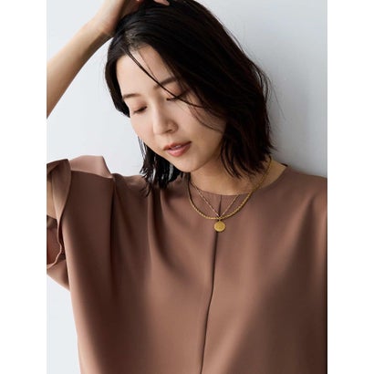 タックスリーブブラウス【NEMIKA】 （チャコールグレー）｜詳細画像