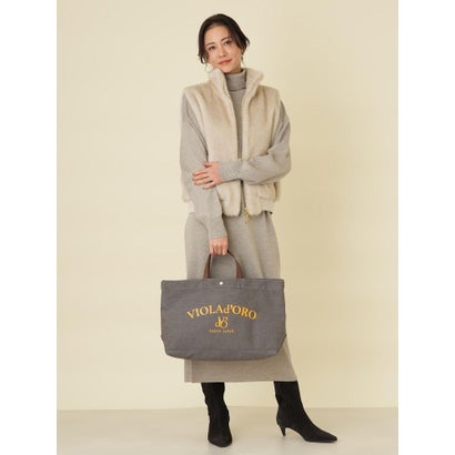 スタンドカラーベスト【NEMIKA】 （アイボリー系）｜詳細画像