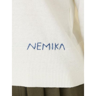 クルーネックニット【NEMIKA】 （ネイビー）｜詳細画像