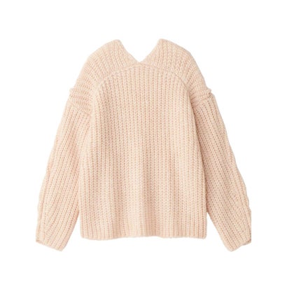 ネミカ NEMIKA リリヤーンVネックニットプルオーバー （ライトグレー）｜詳細画像