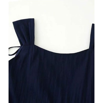 Navy Bow Strap Tiered Midi Dress （Navy）｜詳細画像