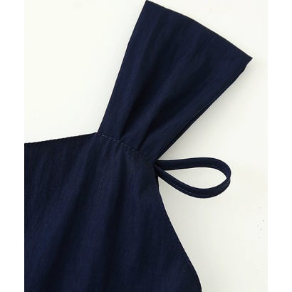 Navy Bow Strap Tiered Midi Dress （Navy）｜詳細画像