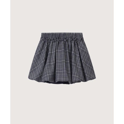 Plaid Ruffle Zip Jacket Bubble Skirt Set Up （Navy）｜詳細画像