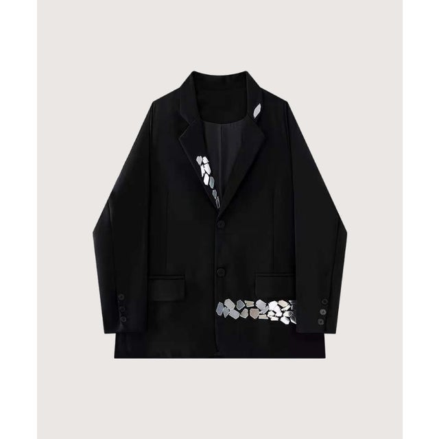 Shattered Mirror Loose Jacket （Black）