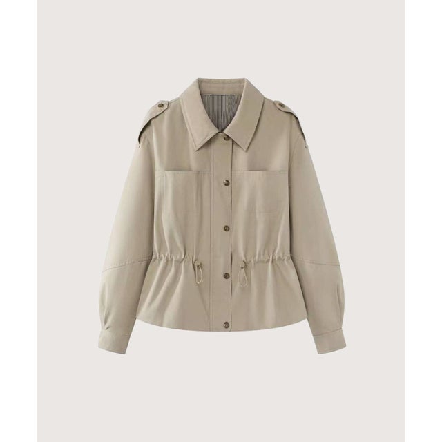 Waisted Trench Jacket （Camel）