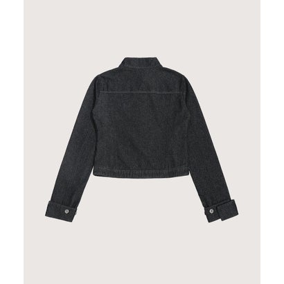 Cropped Half Collar Denim Jacket （Blue）｜詳細画像