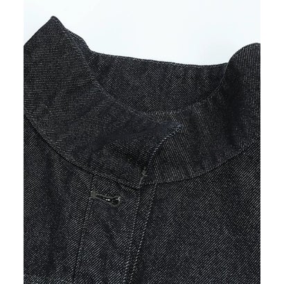 Cropped Half Collar Denim Jacket （Blue）｜詳細画像