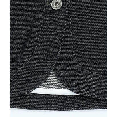 Cropped Half Collar Denim Jacket （Blue）｜詳細画像