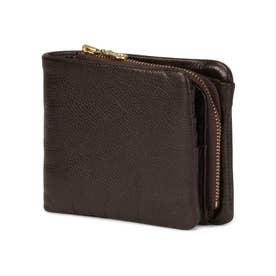 二つ折り財布 ミドル財布 レザー 本革 320-2000 （チョコ）
