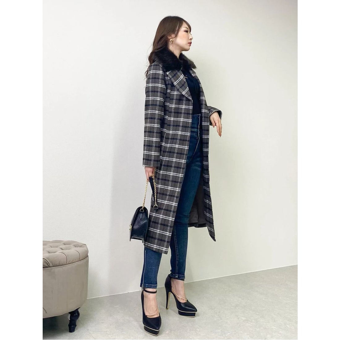リップサービス ファーカラーマーメイドコート S 美品 リップサービス