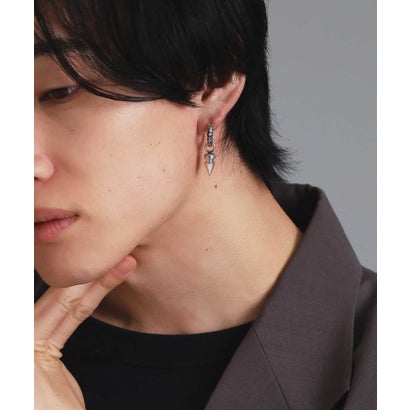 ライオンハート LION HEART “HOWL”クロッシングピアス（スパイクドドロップ）/シルバー925 （シルバー）｜詳細画像