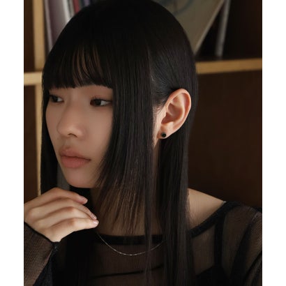 “LH-1”サークルコインスタッズピアス（シルバー×ブラック）/スペシャルパッケージ/サージカルステンレス （シルバー×ブラック）｜詳細画像