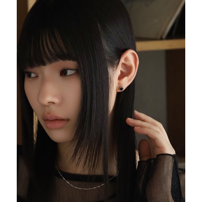 “LH-1”サークルコインスタッズピアス（2点セット）（シルバー×ブラック）/スペシャルパッケージ/サージカルステンレス （シルバー×ブラック）｜詳細画像