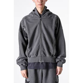 Ghost Zip-Up Hoodie （Black）