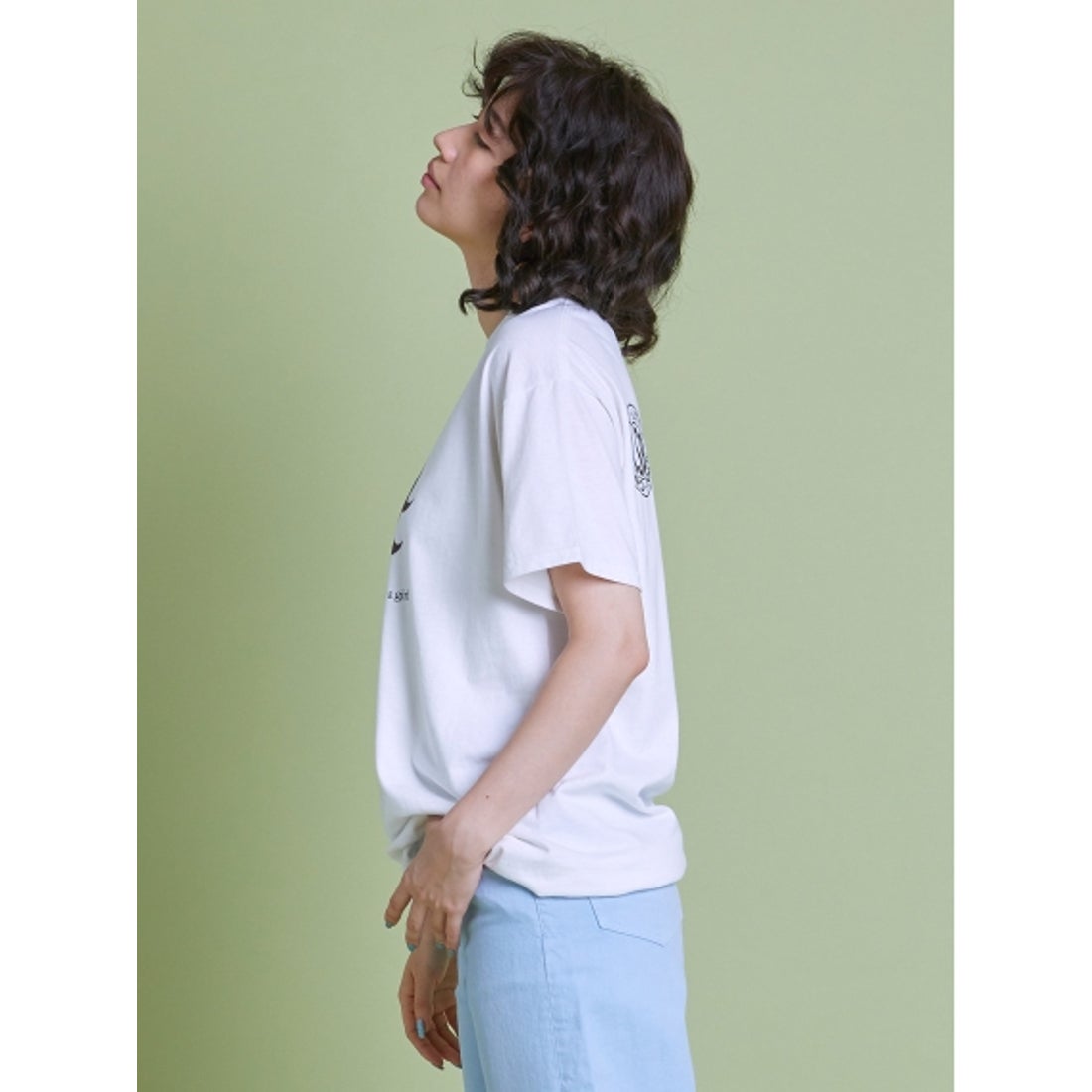 アタックNO1×little sunny bite I am a girl big tee （WHITE 