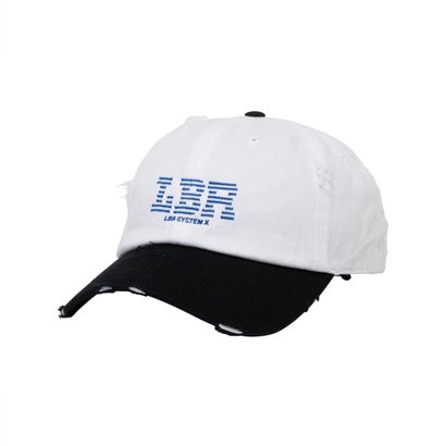 リベレイダース Liberaiders LBR ロゴ ダメージド キャップ（LBR LOGO DAMAGED CAP） （WHITE）｜詳細画像