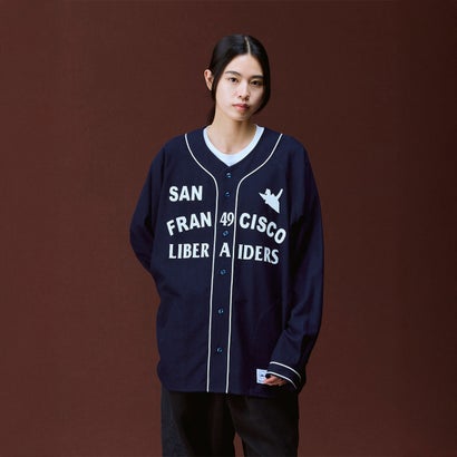 リベレイダース Liberaiders フランネル ベースボールシャツ（FLANNEL BASEBALL SHIRT） （NAVY）｜詳細画像