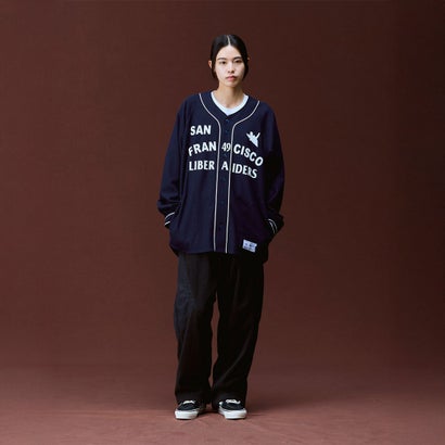 リベレイダース Liberaiders フランネル ベースボールシャツ（FLANNEL BASEBALL SHIRT） （NAVY）｜詳細画像