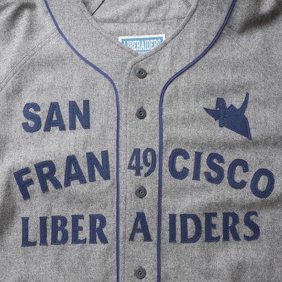 リベレイダース Liberaiders フランネル ベースボールシャツ（FLANNEL BASEBALL SHIRT） （GRAY）｜詳細画像