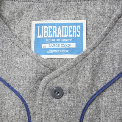 リベレイダース Liberaiders フランネル ベースボールシャツ（FLANNEL BASEBALL SHIRT） （GRAY）｜詳細画像