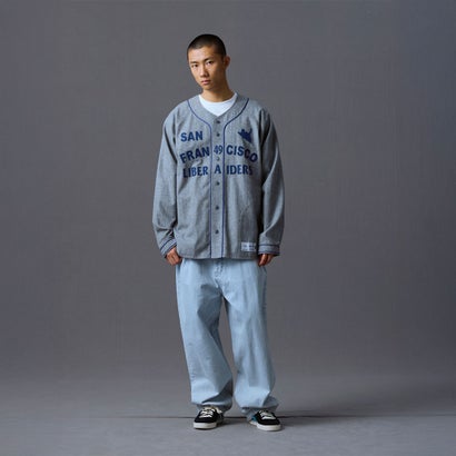 リベレイダース Liberaiders フランネル ベースボールシャツ（FLANNEL BASEBALL SHIRT） （GRAY）｜詳細画像
