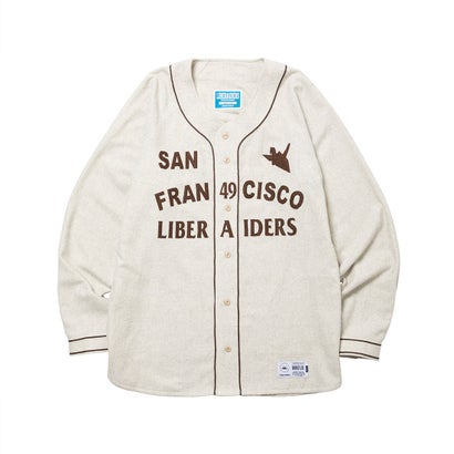 リベレイダース Liberaiders フランネル ベースボールシャツ（FLANNEL BASEBALL SHIRT） （WHITE）｜詳細画像