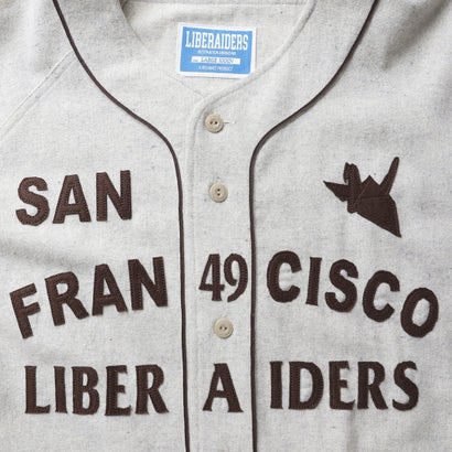 リベレイダース Liberaiders フランネル ベースボールシャツ（FLANNEL BASEBALL SHIRT） （WHITE）｜詳細画像