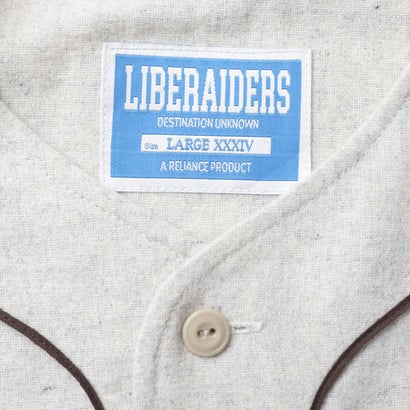 リベレイダース Liberaiders フランネル ベースボールシャツ（FLANNEL BASEBALL SHIRT） （WHITE）｜詳細画像