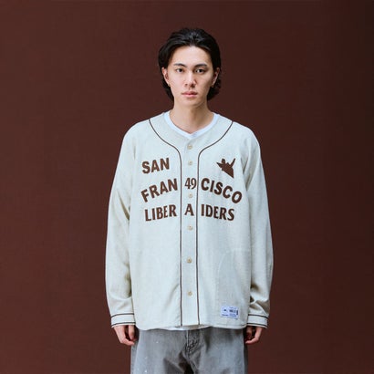 リベレイダース Liberaiders フランネル ベースボールシャツ（FLANNEL BASEBALL SHIRT） （WHITE）｜詳細画像